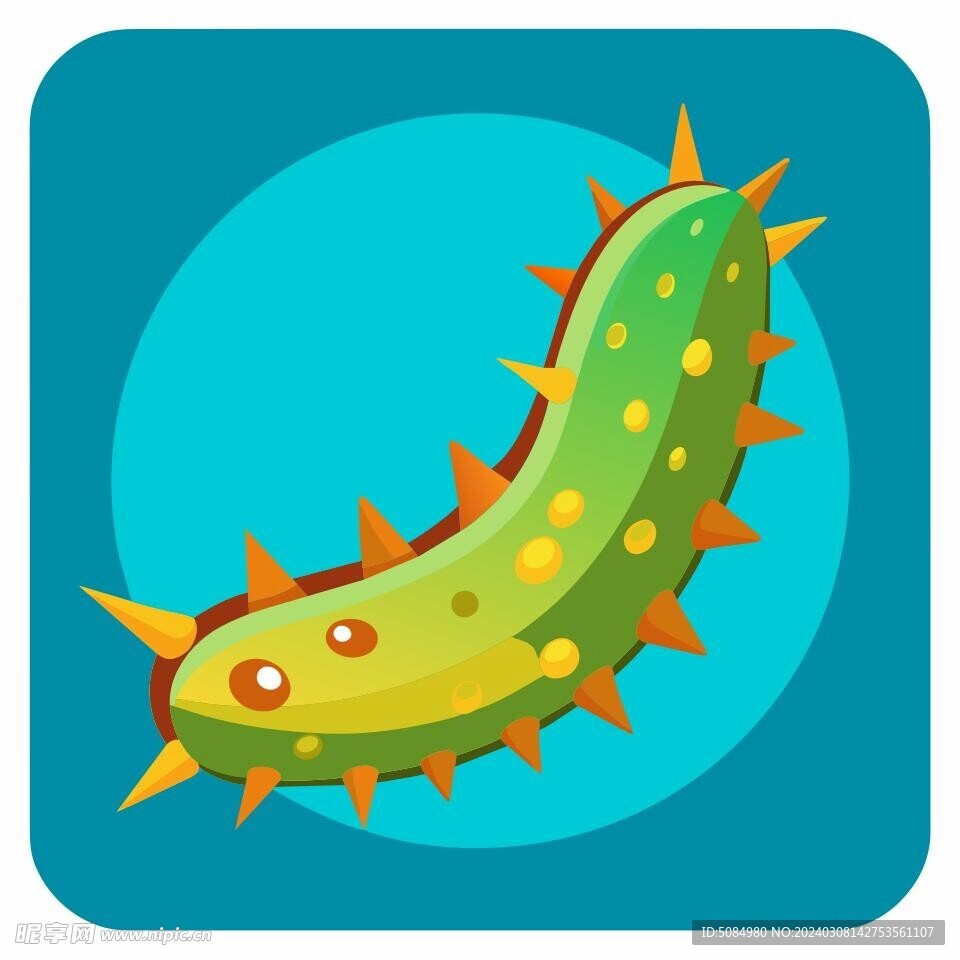 图标风格的海参