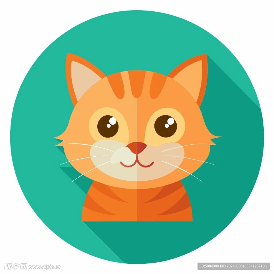图标风格的猫