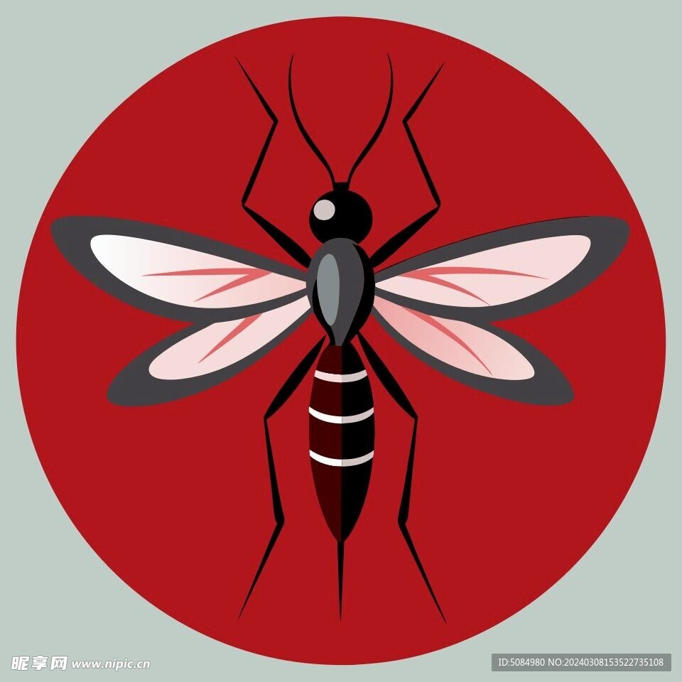 图标风格的蚊子