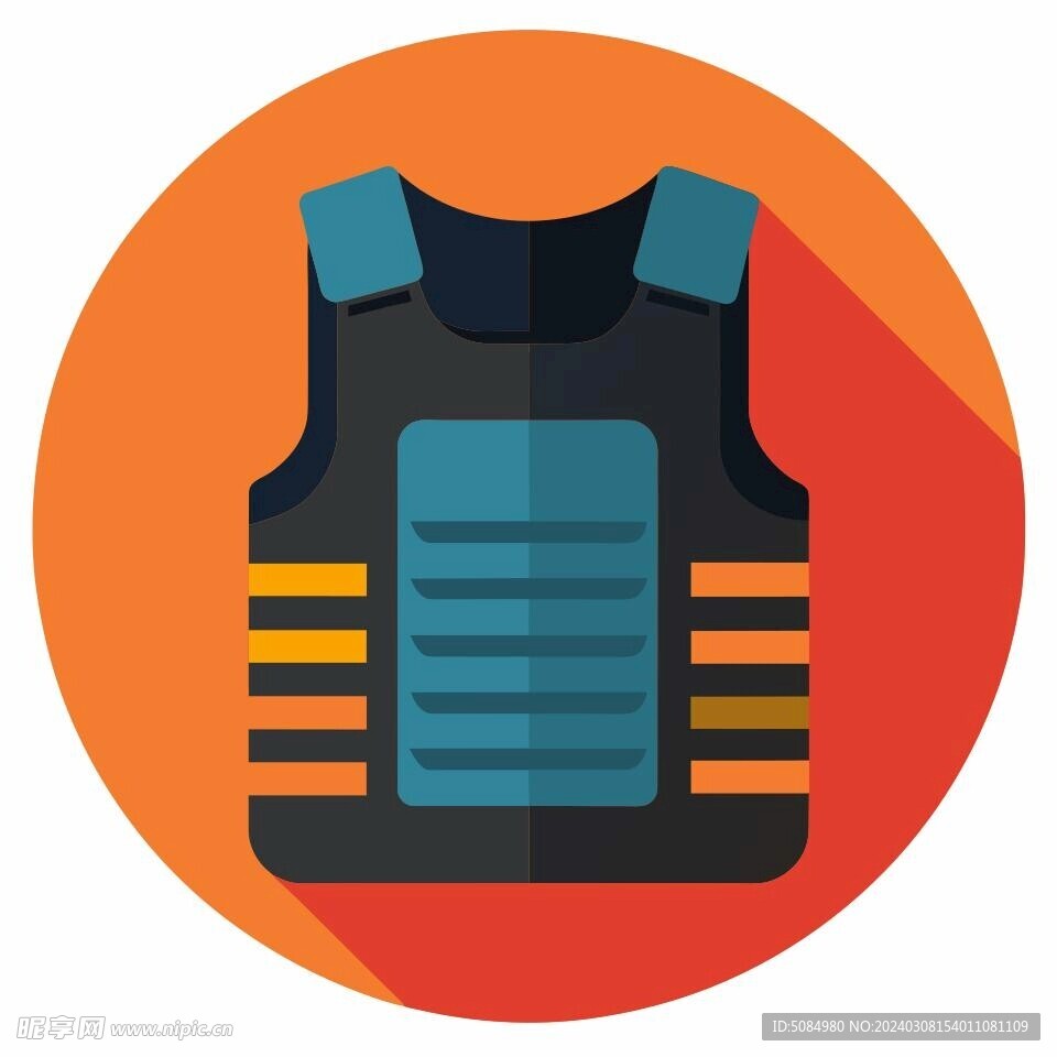图标风格的防弹背心