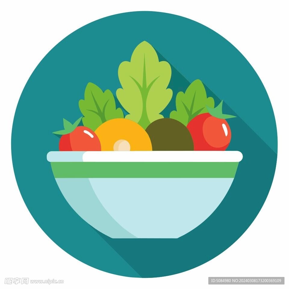 图标风格的沙拉