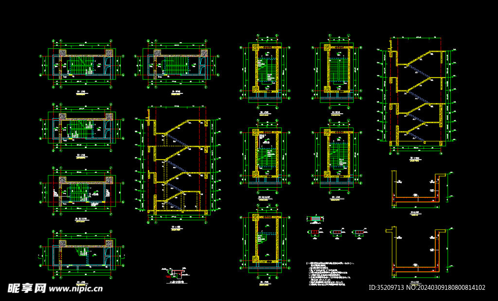 结构楼梯cad图纸