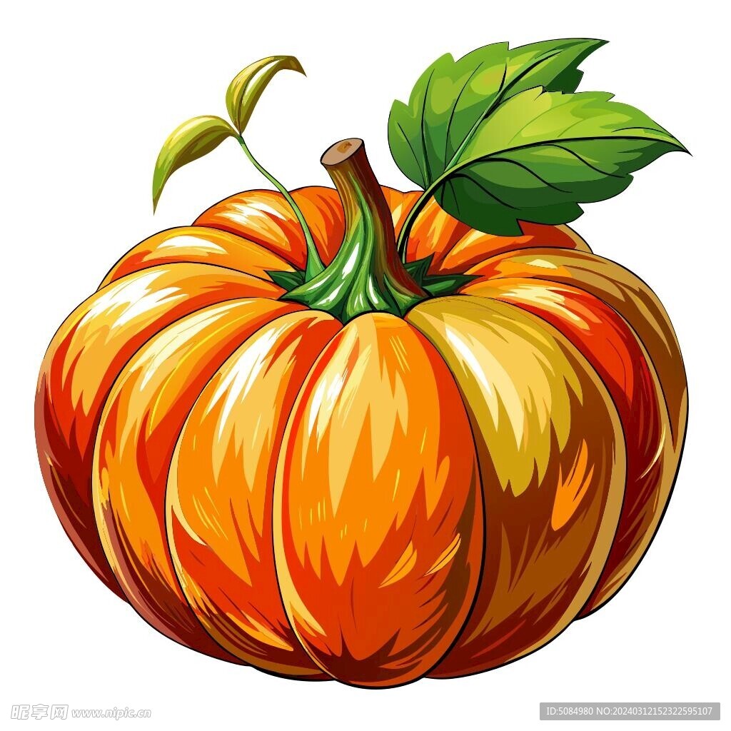 写实风格的南瓜