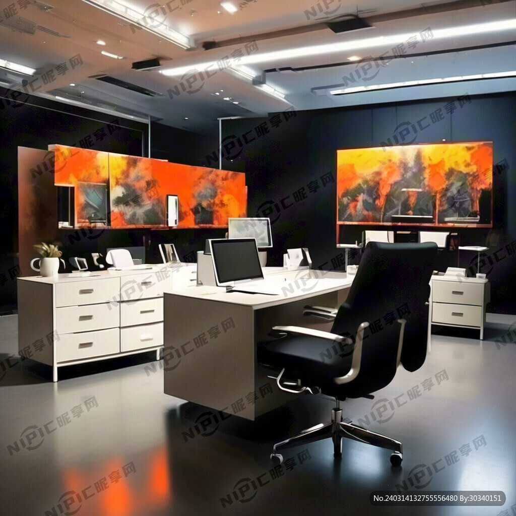 办公家具抽象展板