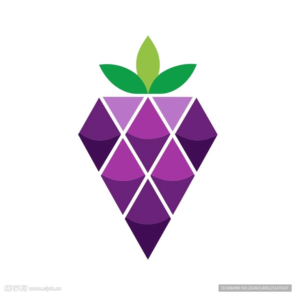 极简风格的葡萄标志