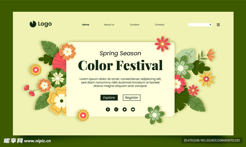 清明节踏青海报