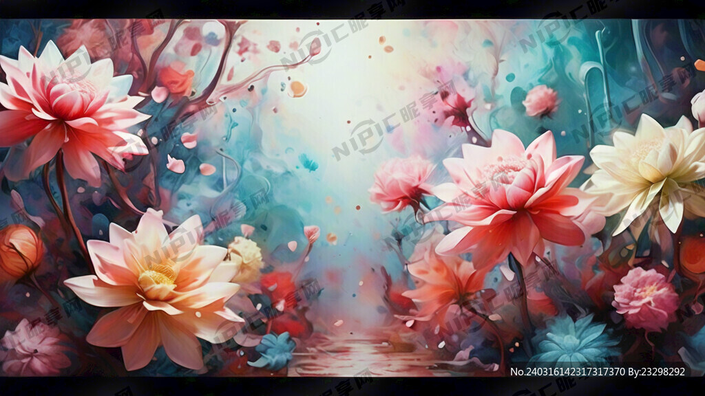 游戏梦幻唯美现代风格 抽象画