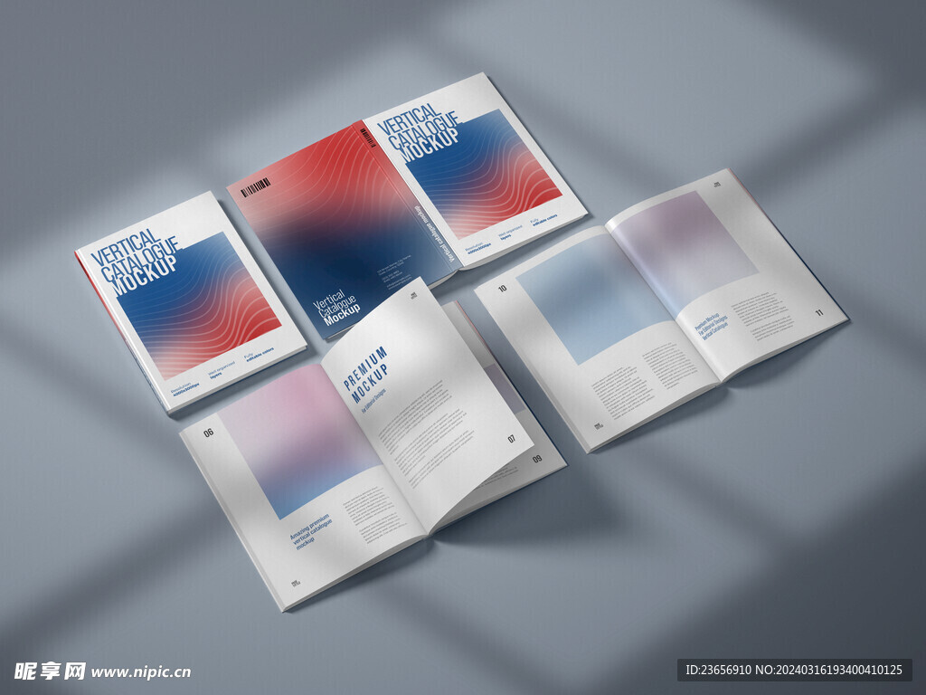 光影效果画册手册样机 