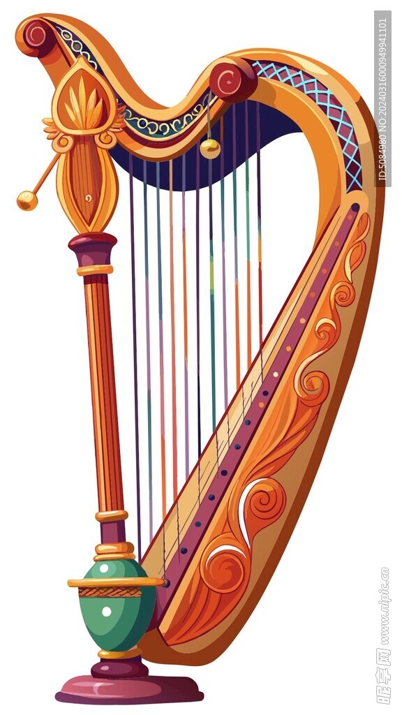 拟真风格的竖琴