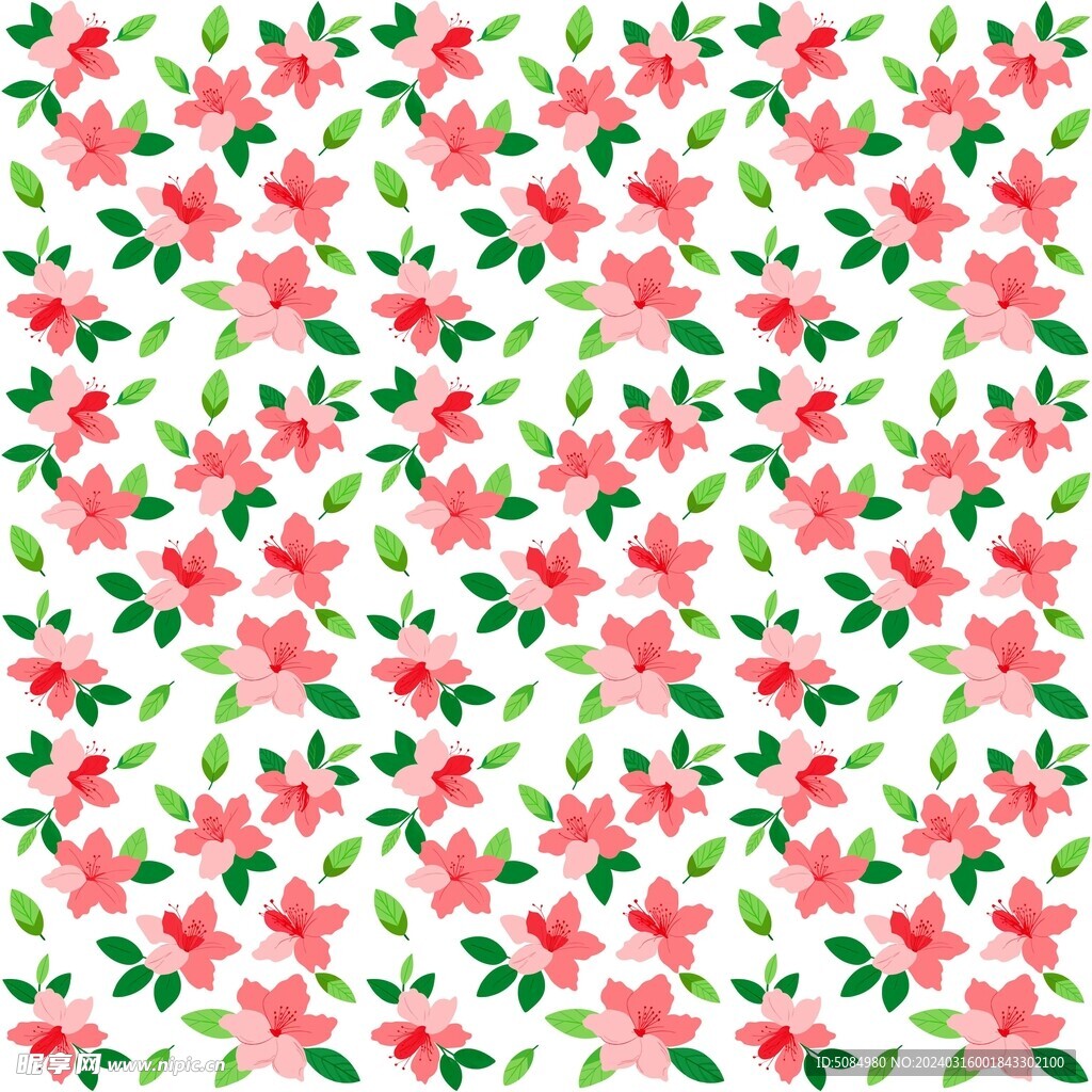 可无缝拼接的杜鹃花背景背景