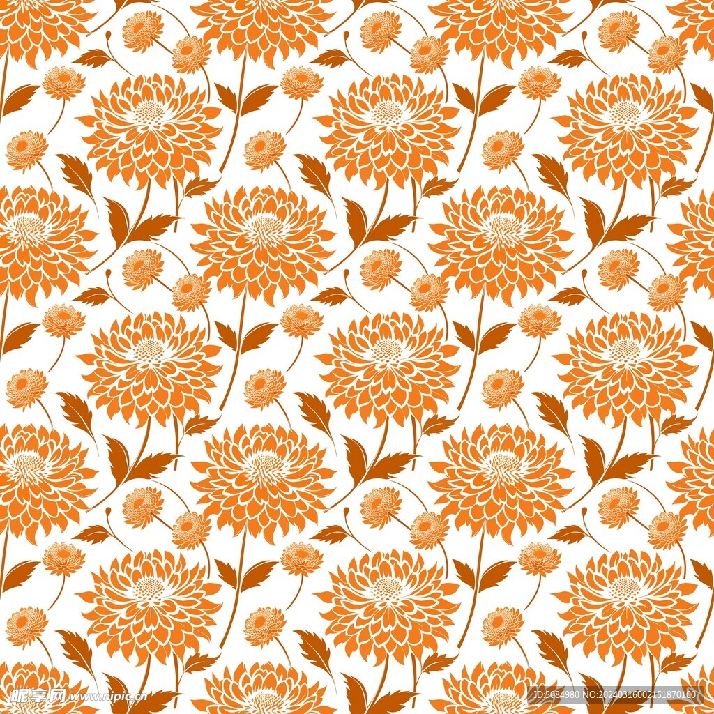 可无缝拼接的菊花背景背景