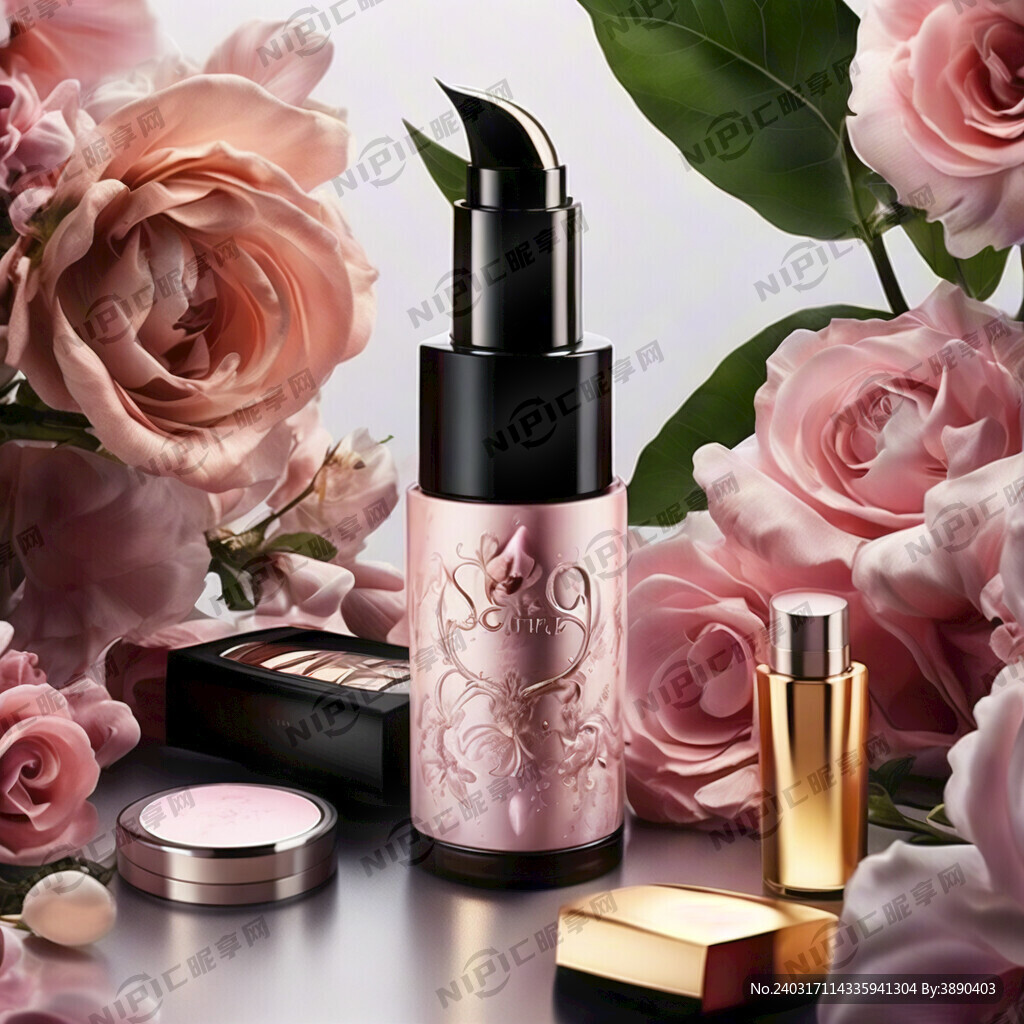 化妆品 浪漫 唯美 主视觉