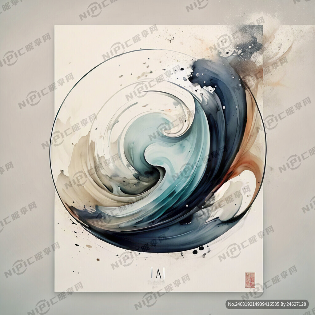 抽象图腾 线条 白底 中国风