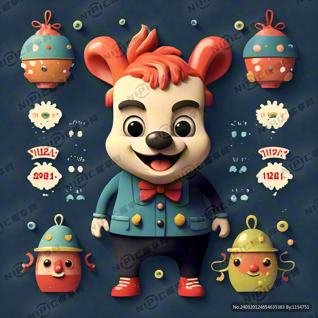 2024年趣味年历 手绘卡通