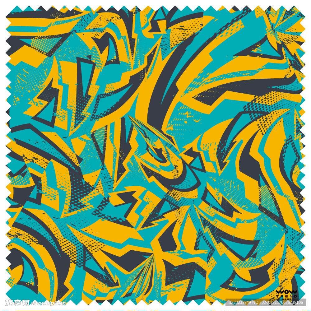 迷彩四方连续图案印花