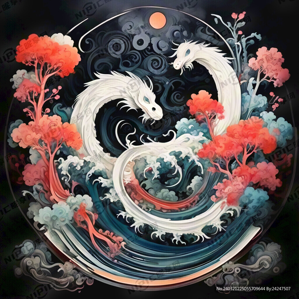 传统图案 祥云 中国风 尾巴