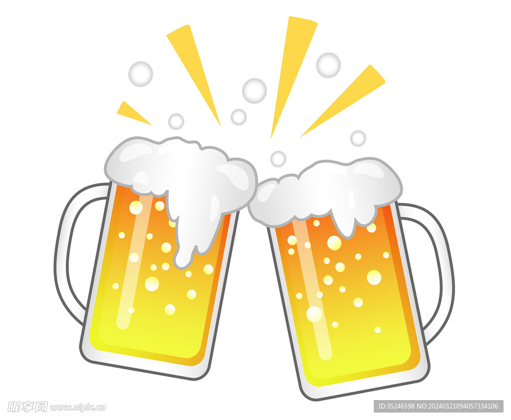 矢量啤酒干杯