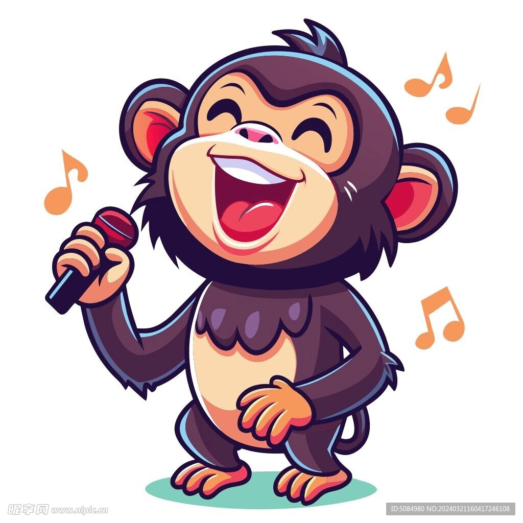 正在唱歌的猩猩