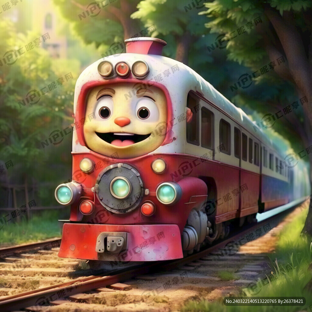 小火车 卡通 拟人 可爱
