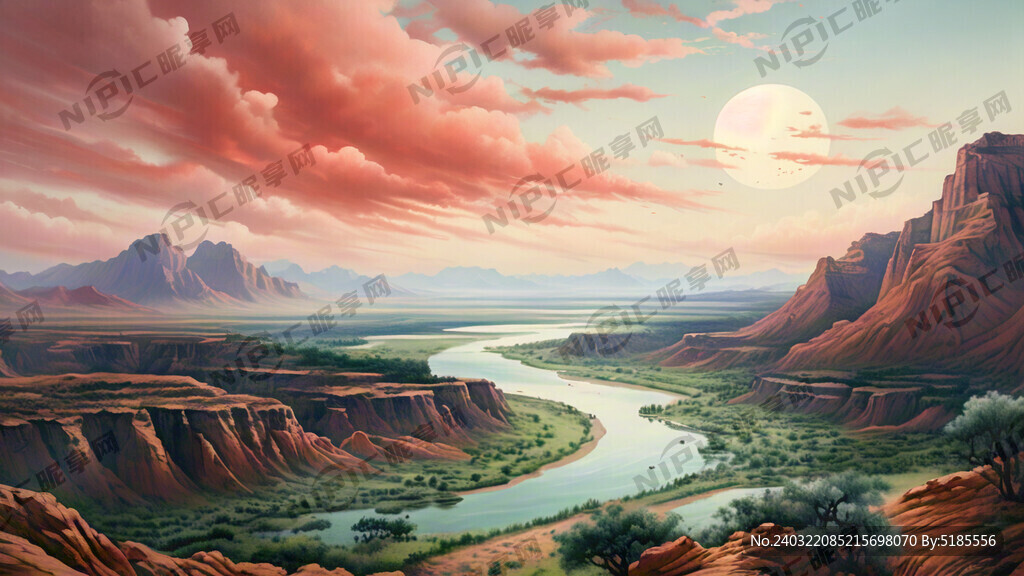 超大广角 俯视视角 大漠孤烟直