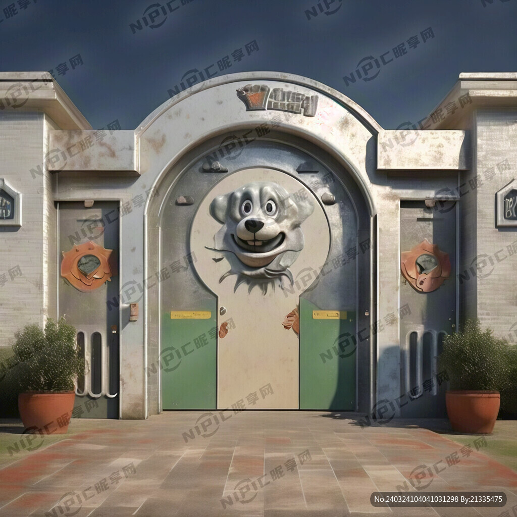 做一个幼儿园大门形象