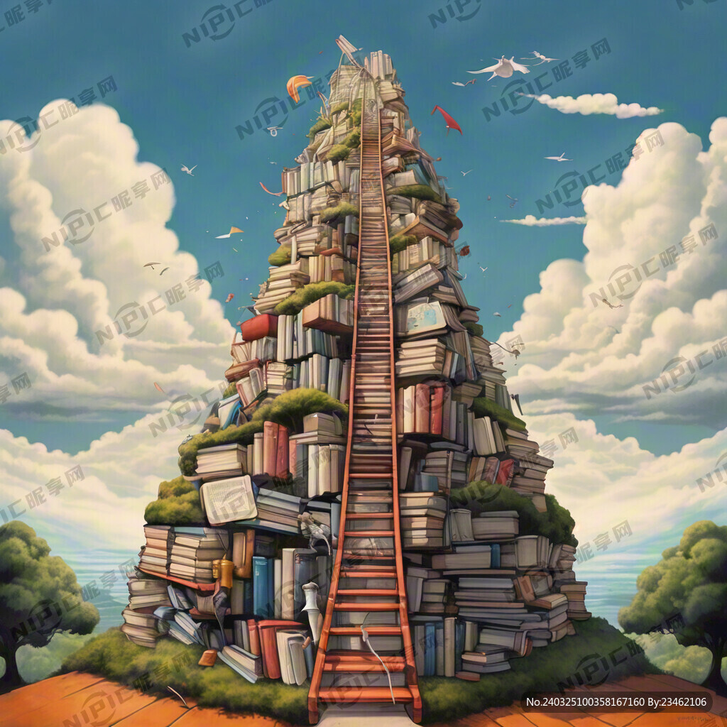 书籍 向上的阶梯 漫画 侧面