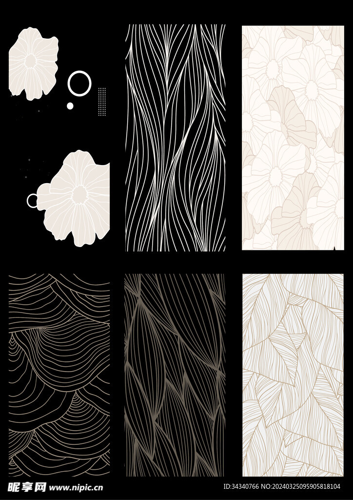 AI矢量线条底纹花纹背景