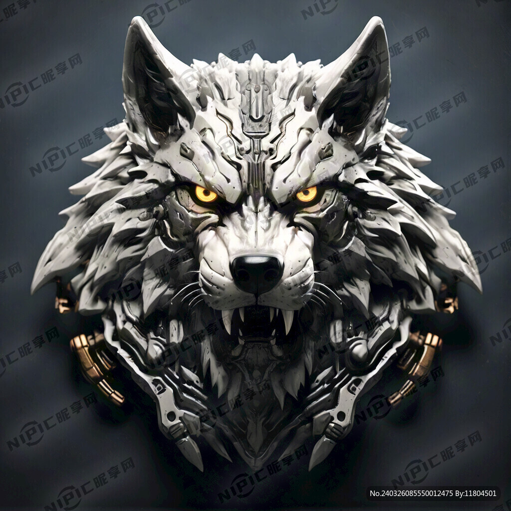 狼头 战狼 机械狼头 炫酷狼头