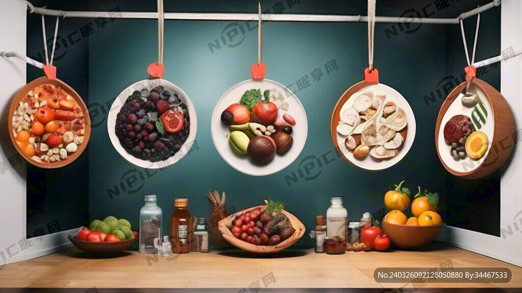 健康食品 悬挂 宣传