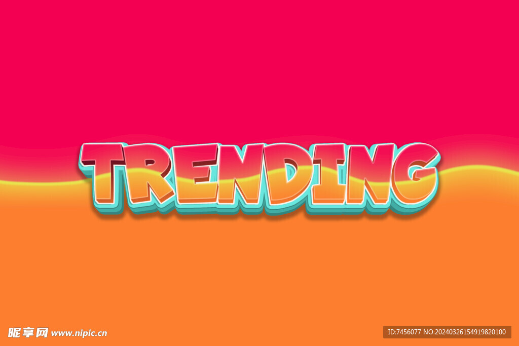 卡通唯美艺术字样机