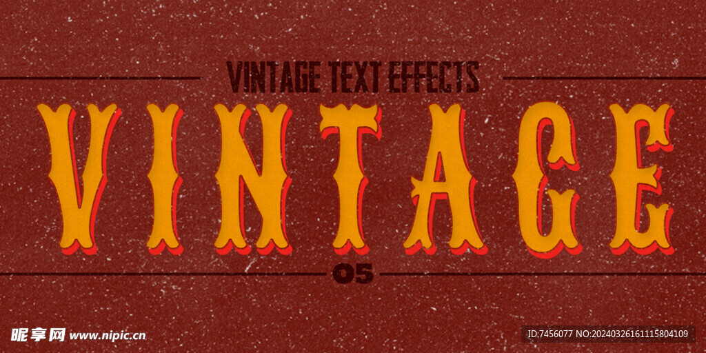 立体艺术字样机模版