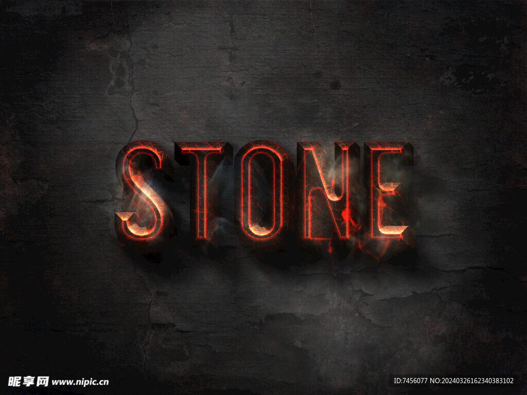 3D立体艺术字样机