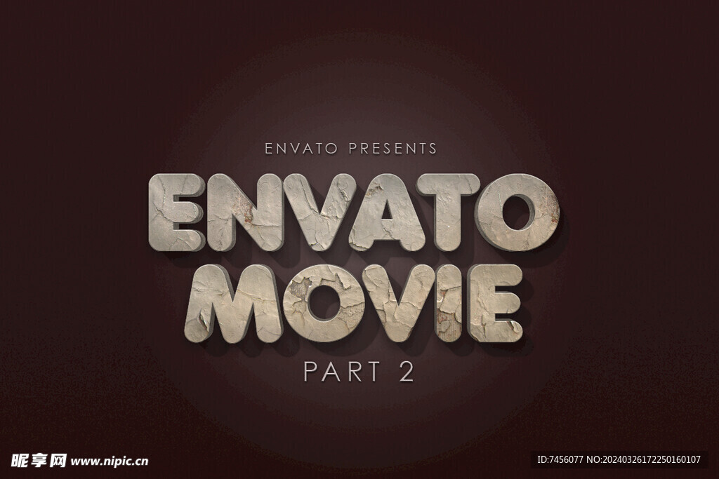 立体效果字样机模版