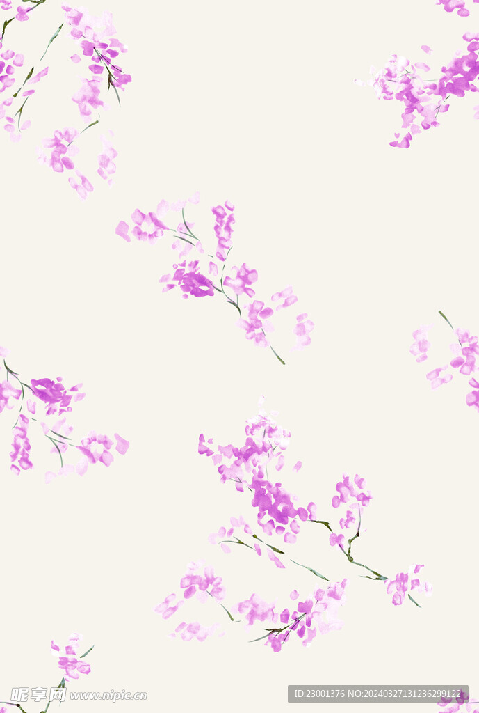 无缝   乱花 手绘花    