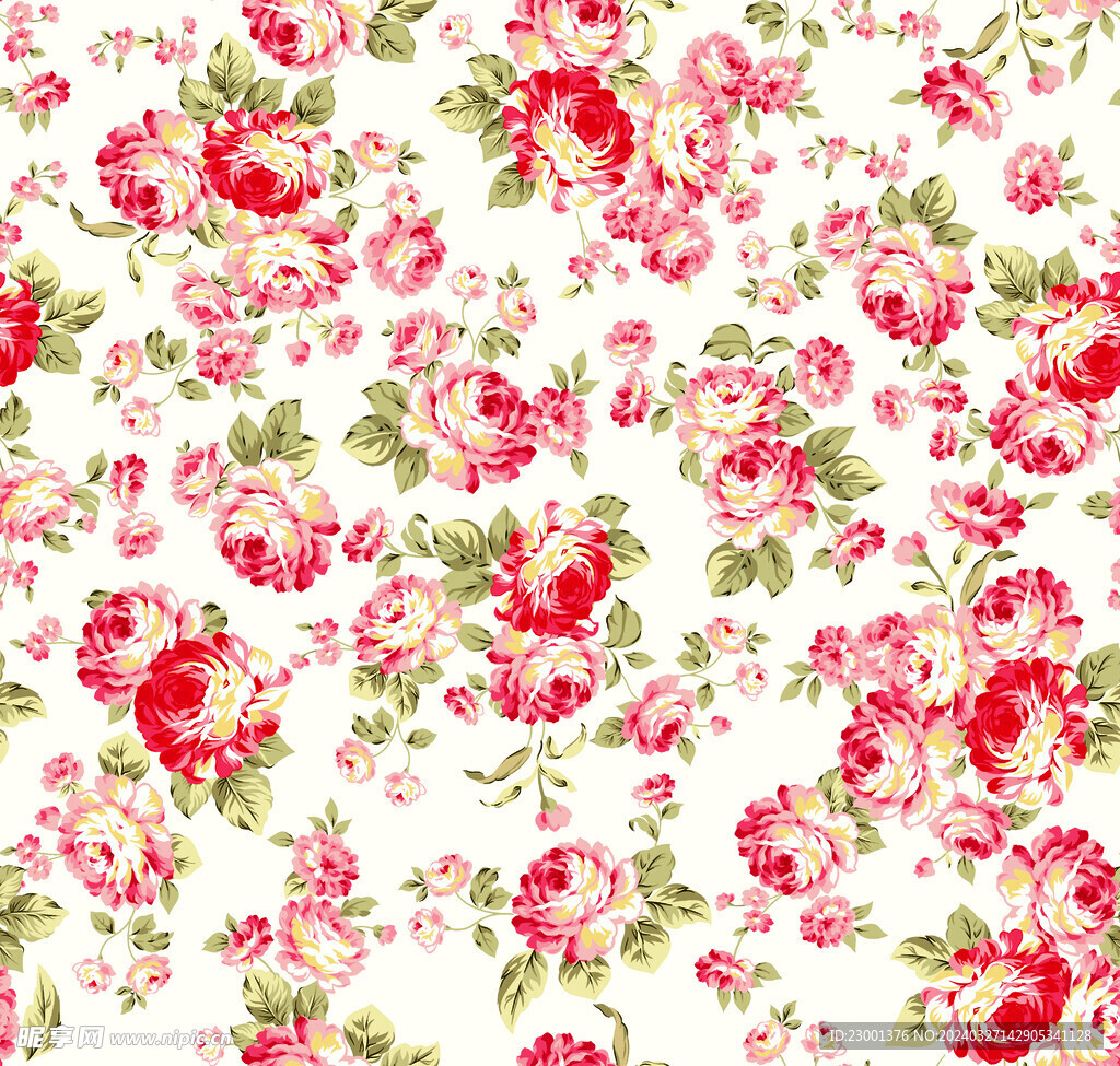 无缝   乱花  手绘花   