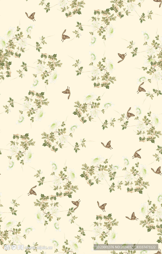 无缝   乱花 手绘花    