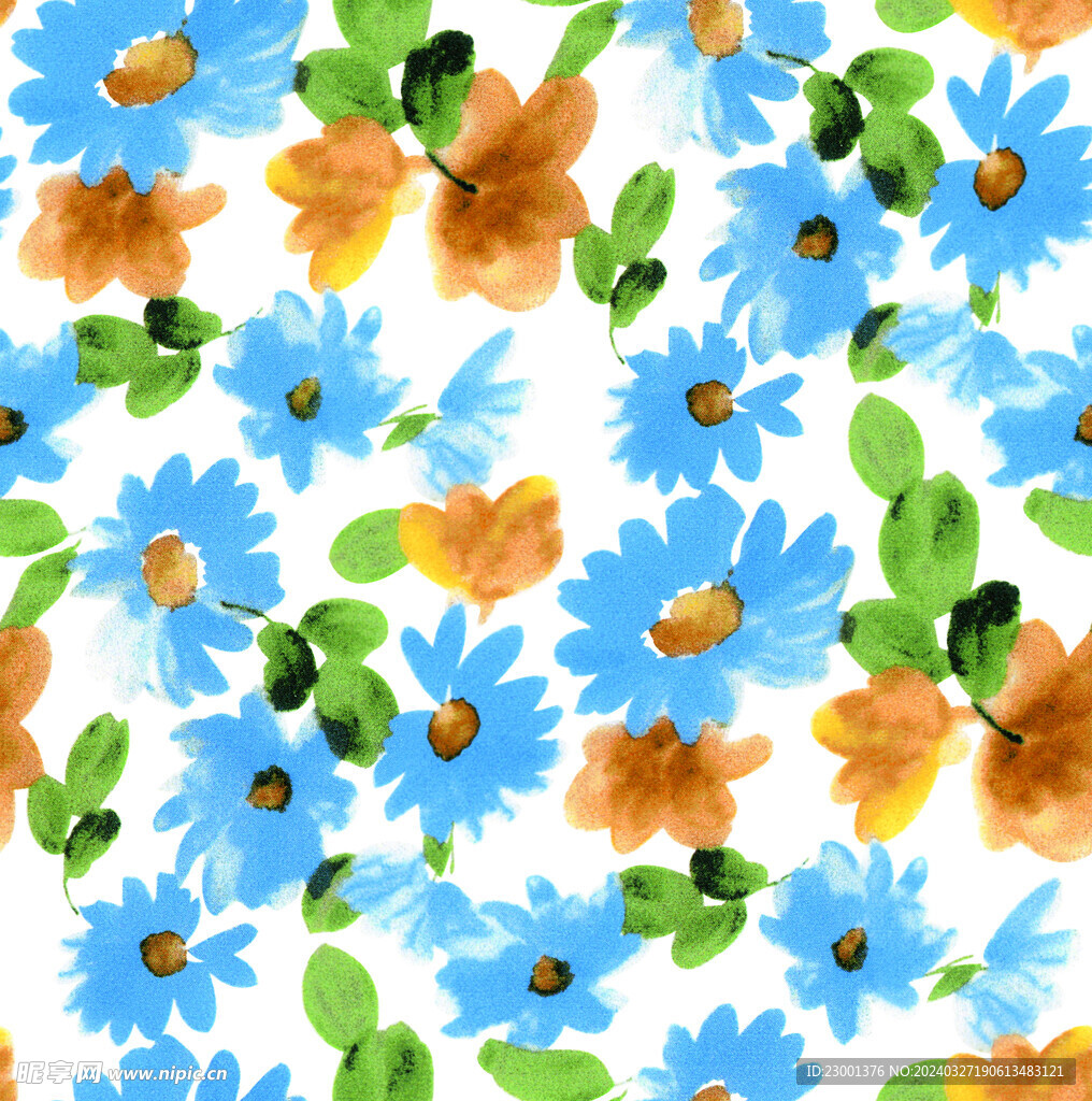 无缝   乱花 手绘花  