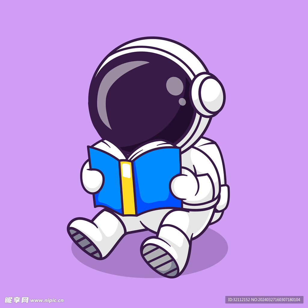 矢量卡通宇航员