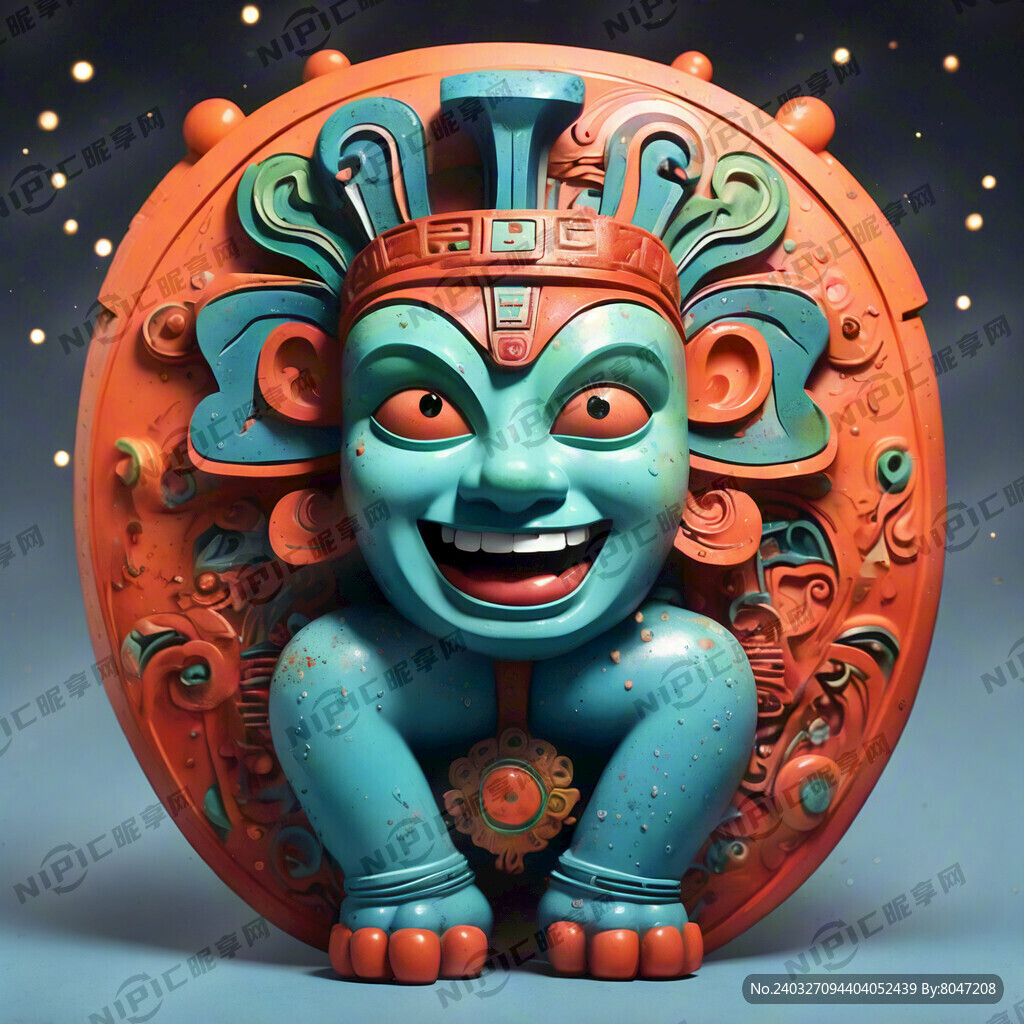 三星堆 炫丽多彩 插画 卡通