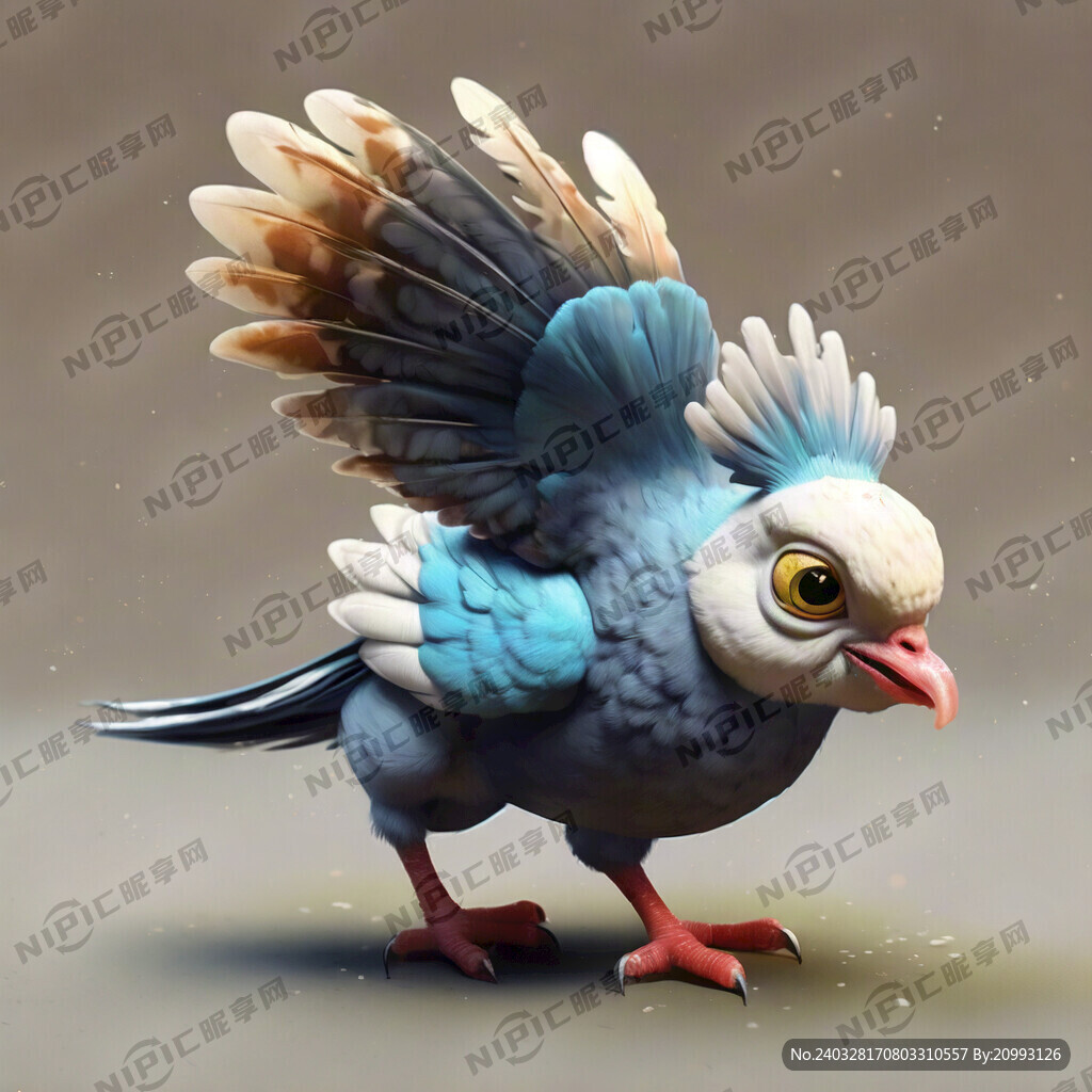 卡通赛鸽和赛鸽的粪便