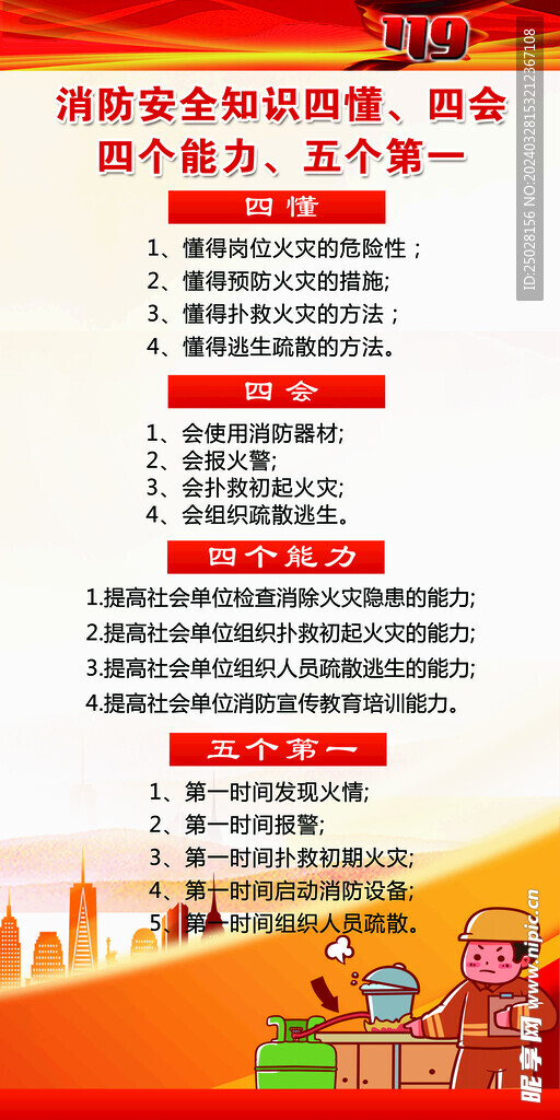 消防安全四懂四会四个能力