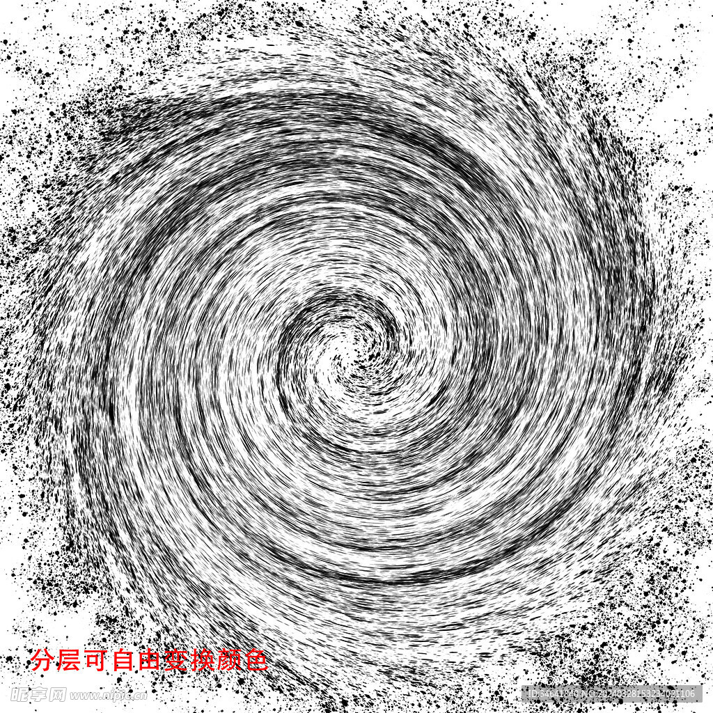 动感喷溅漩涡纹