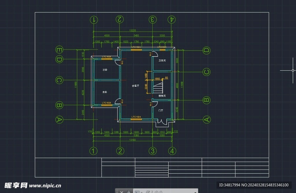 房屋平面施工图纸