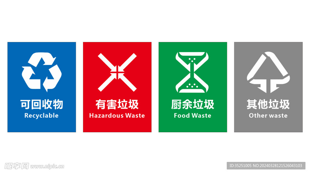 垃圾桶垃圾标识贴
