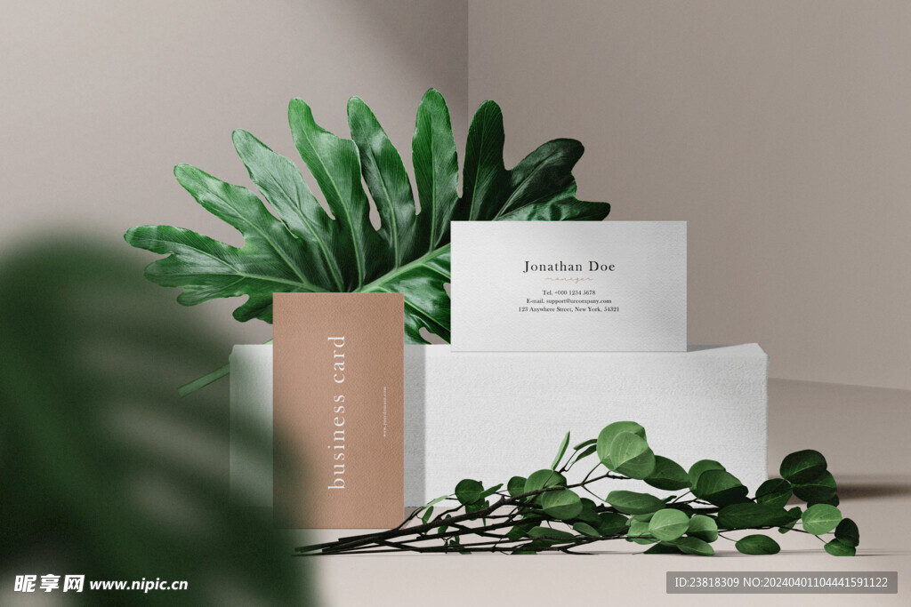 卡片名片海报纸袋文创贴图样机