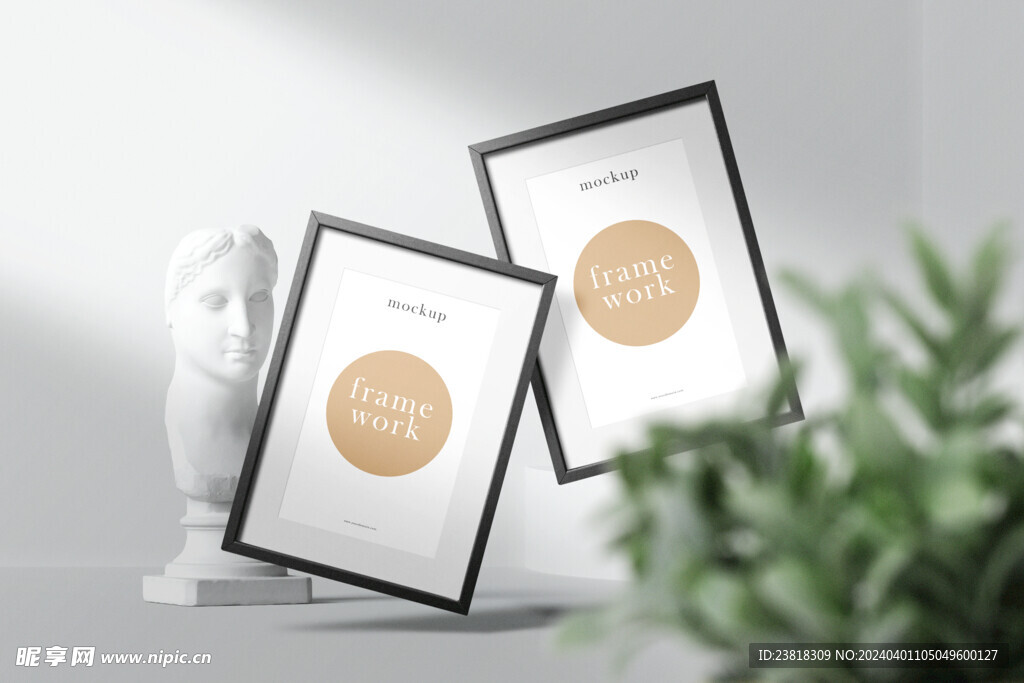 卡片名片海报纸袋文创贴图样机