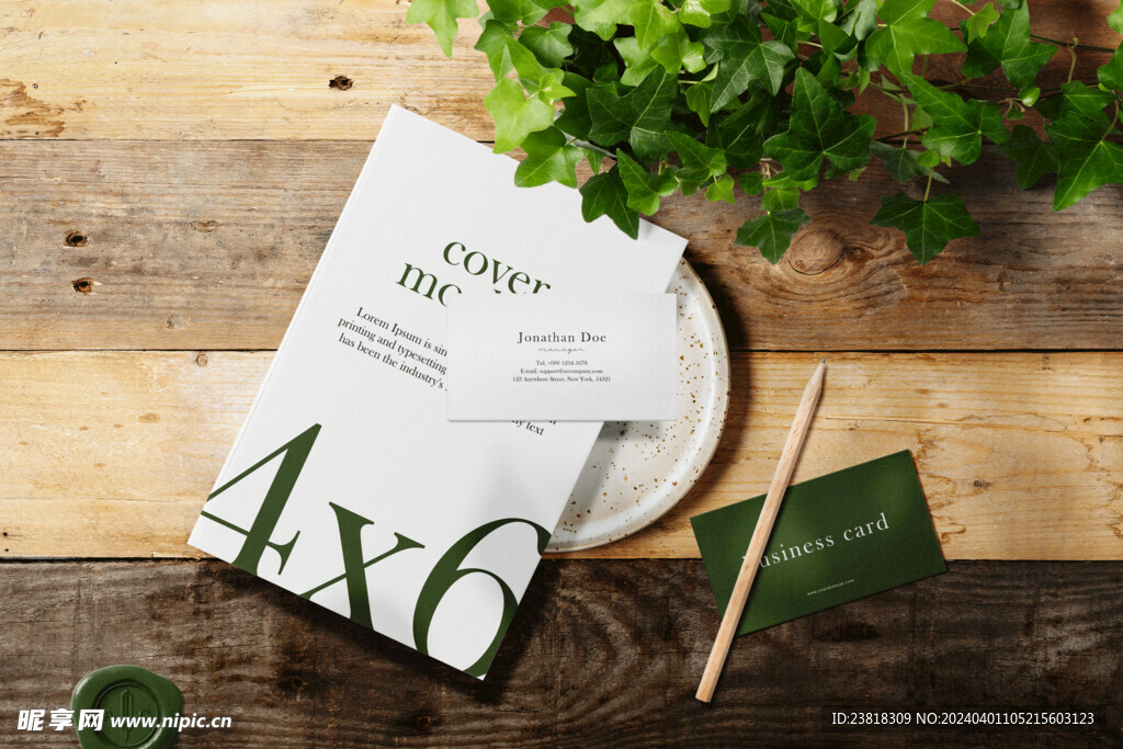 卡片名片海报纸袋文创贴图样机