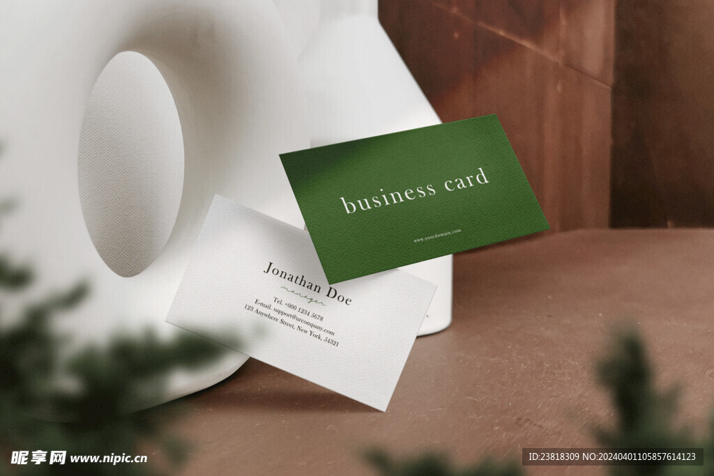 卡片名片海报纸袋文创贴图样机