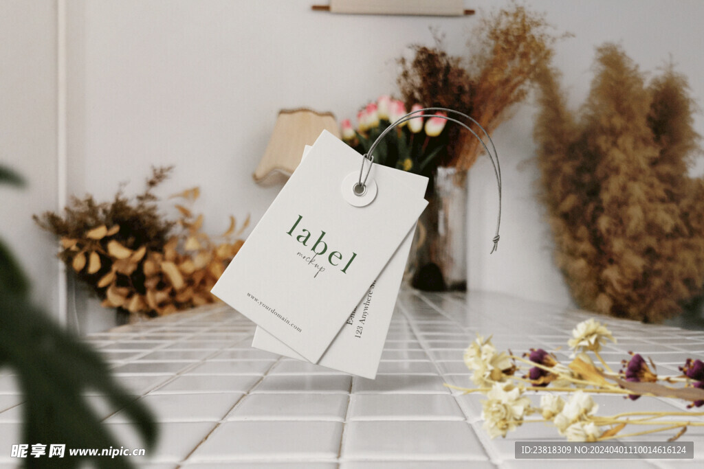 卡片名片海报纸袋文创贴图样机