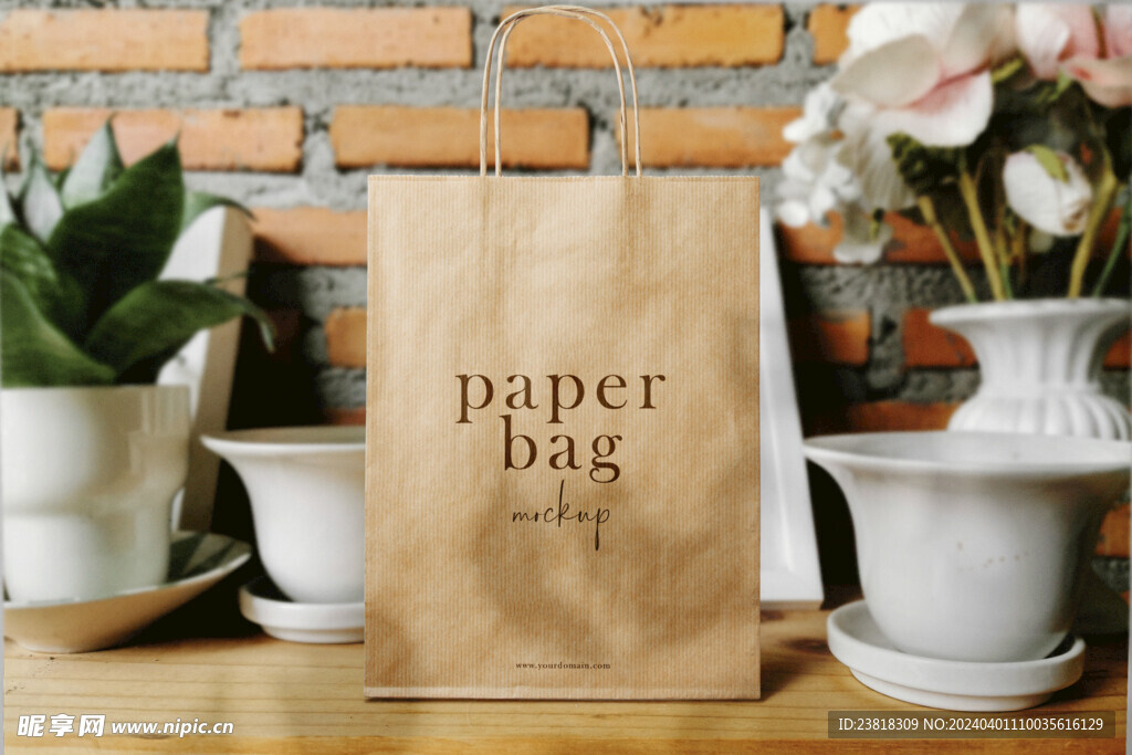 卡片名片海报纸袋文创贴图样机